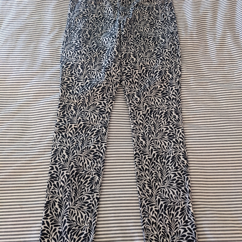 J. Crew leaf pattern toothpick jean